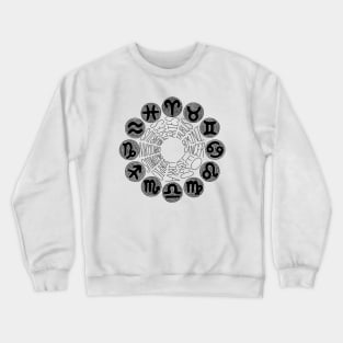 Zodiac Signs (Black) Crewneck Sweatshirt